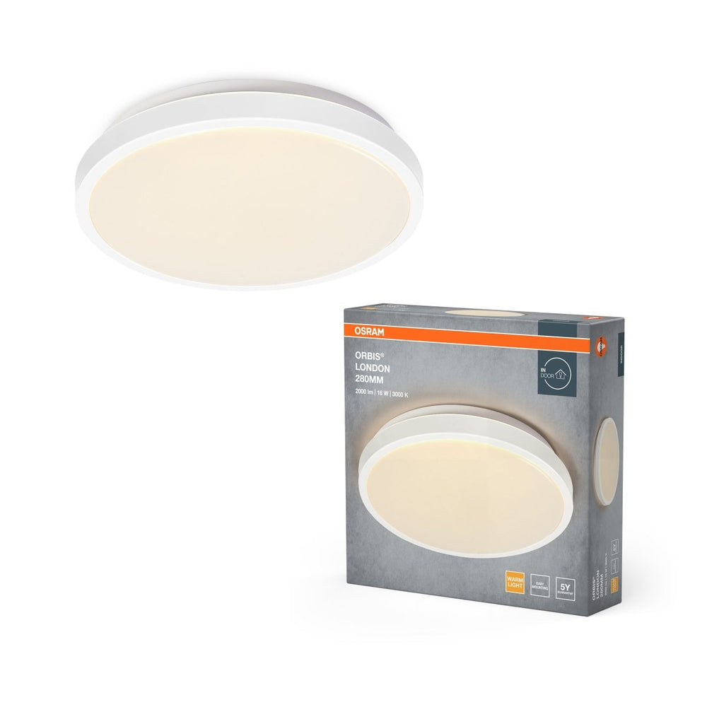 LED stropní svítidlo bílé 16 W LONDON 280 mm, telá bílá OSRAM