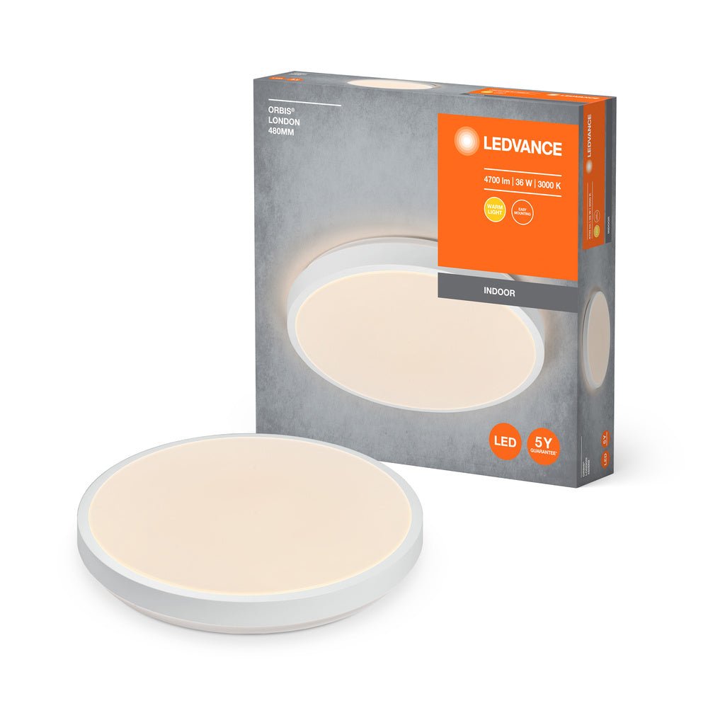4058075829220 - LED stropní svítidlo bílé 36 W LONDON 480 mm, telá bílá - Stropní svítidlo - LEDVANCE e - shop