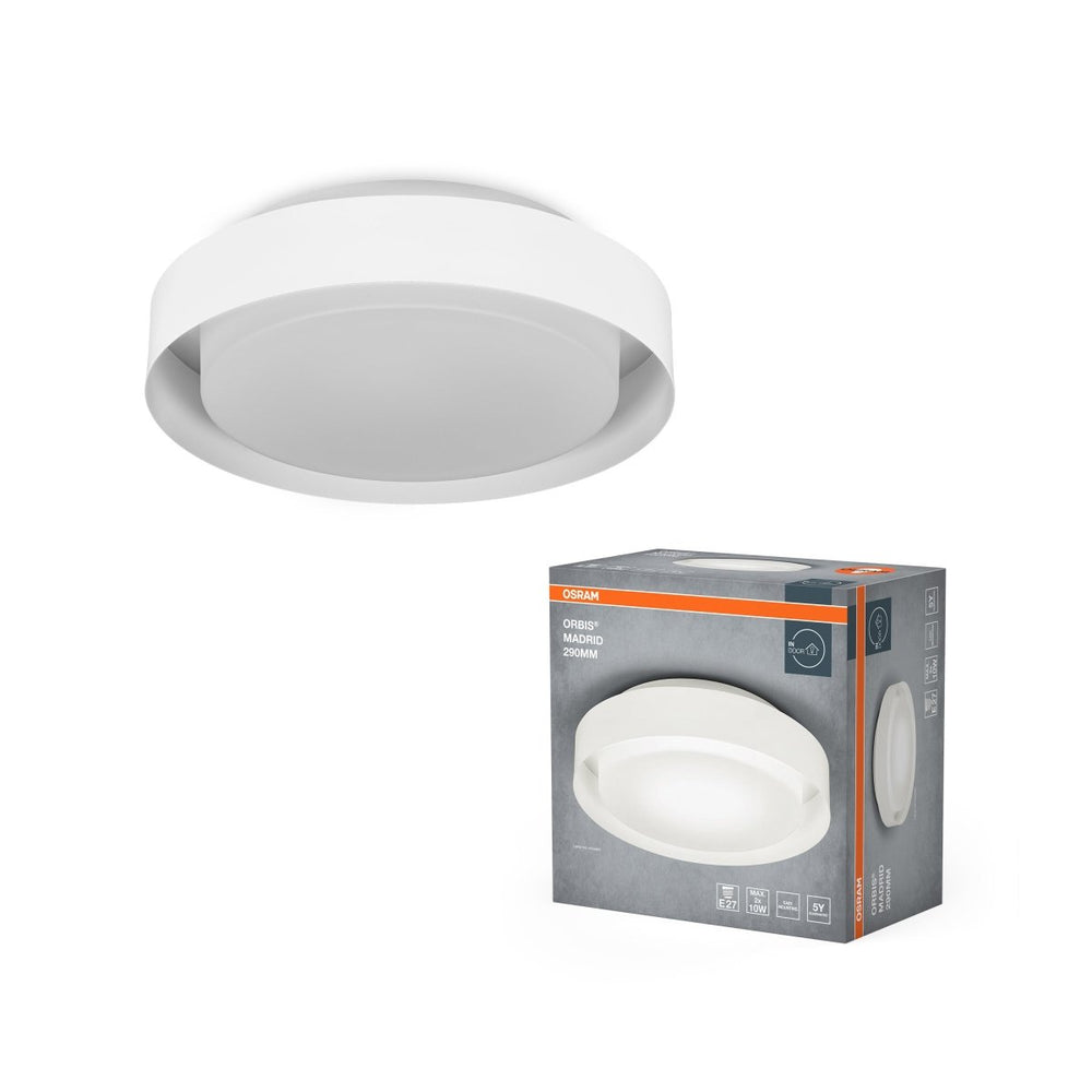 LED stropní svítidlo bílé E27 ORBIS MADRID 290 mm OSRAM