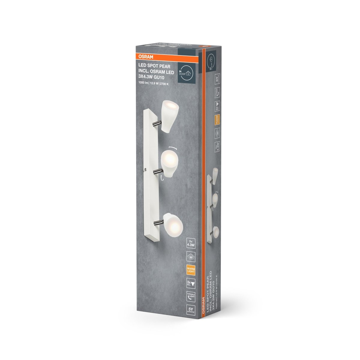 4099854473807 - LED stropní svítidlo bílé SPOT PEAR 12.9 W, teplá bílá OSRAM - Stropní svítidlo - LEDVANCE e - shop
