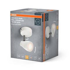 4099854473760 - LED stropní svítidlo bílé SPOT PEAR 4.3 W, teplá bílá OSRAM - Stropní svítidlo - LEDVANCE e - shop