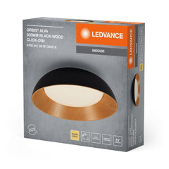 4099854284489 - LED stropní svítidlo černá + dřevo 505 mm ORBIS, teplá bílá - Stropní svítidlo - LEDVANCE e - shop