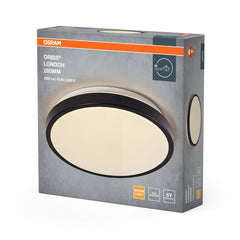 4099854448348 - LED stropní svítidlo černé 16 W LONDON 280 mm, telá bílá OSRAM - Stropní svítidlo - LEDVANCE e - shop