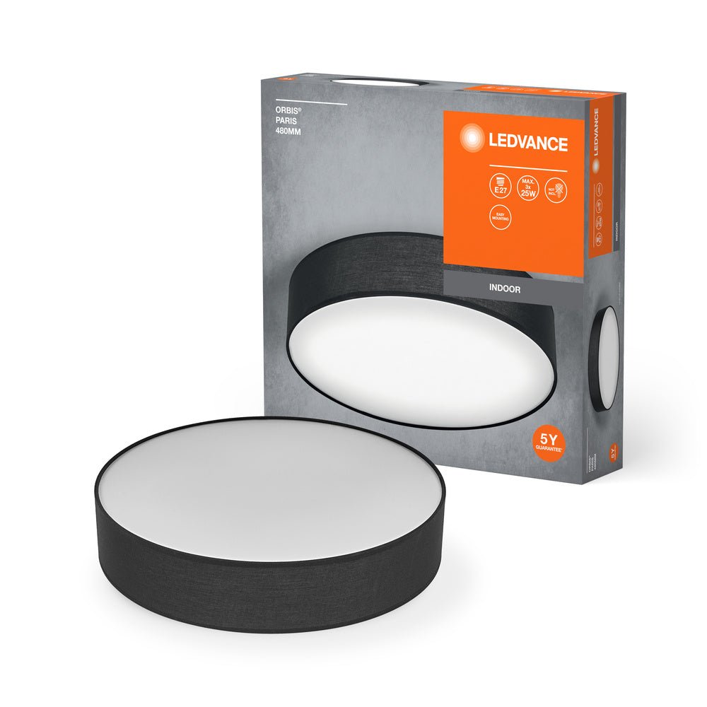 LED stropní svítidlo černé E27 ORBIS PARIS 480 mm