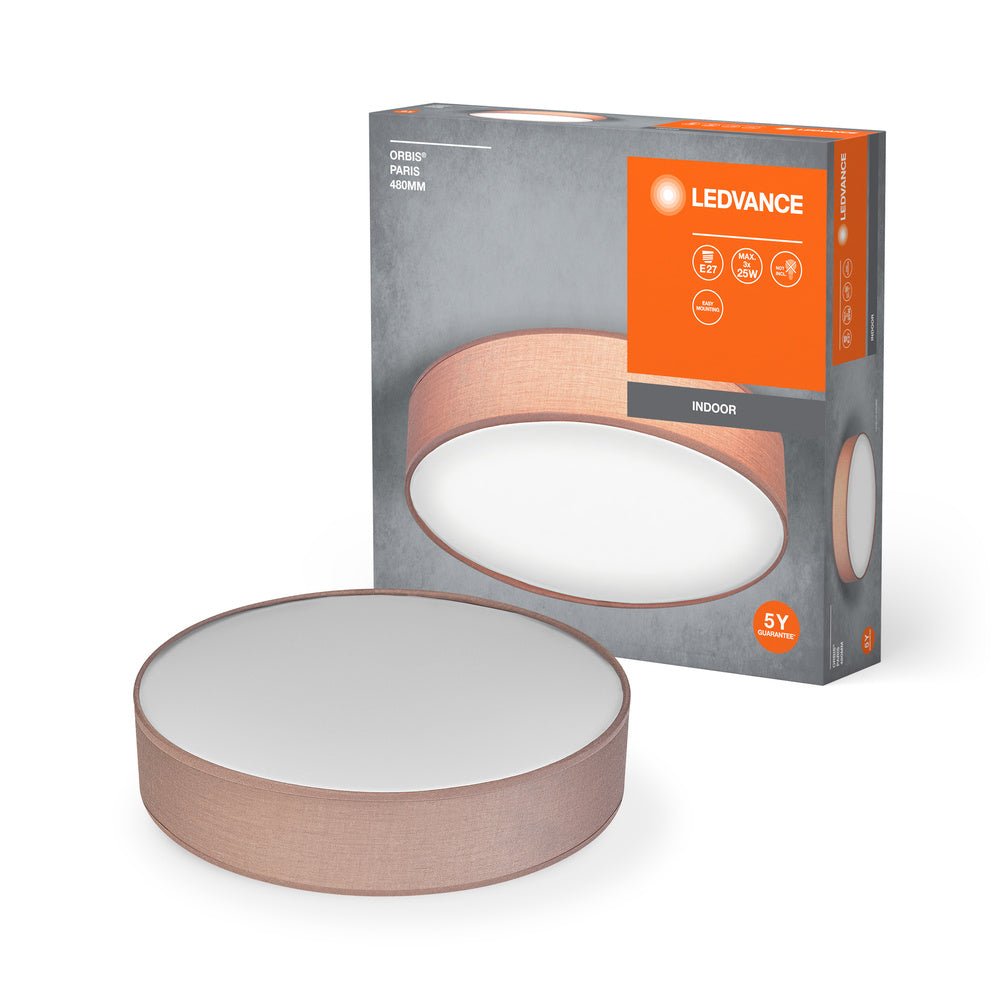 LED stropní svítidlo hnědé E27 ORBIS PARIS 480 mm