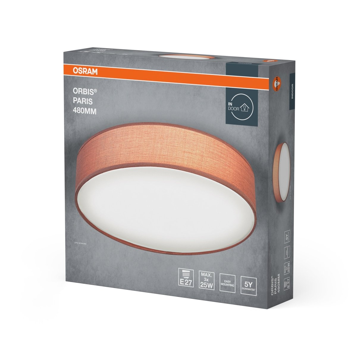 4099854449567 - LED stropní svítidlo hnědé E27 ORBIS PARIS 480 mm OSRAM - Stropní svítidlo - LEDVANCE e - shop