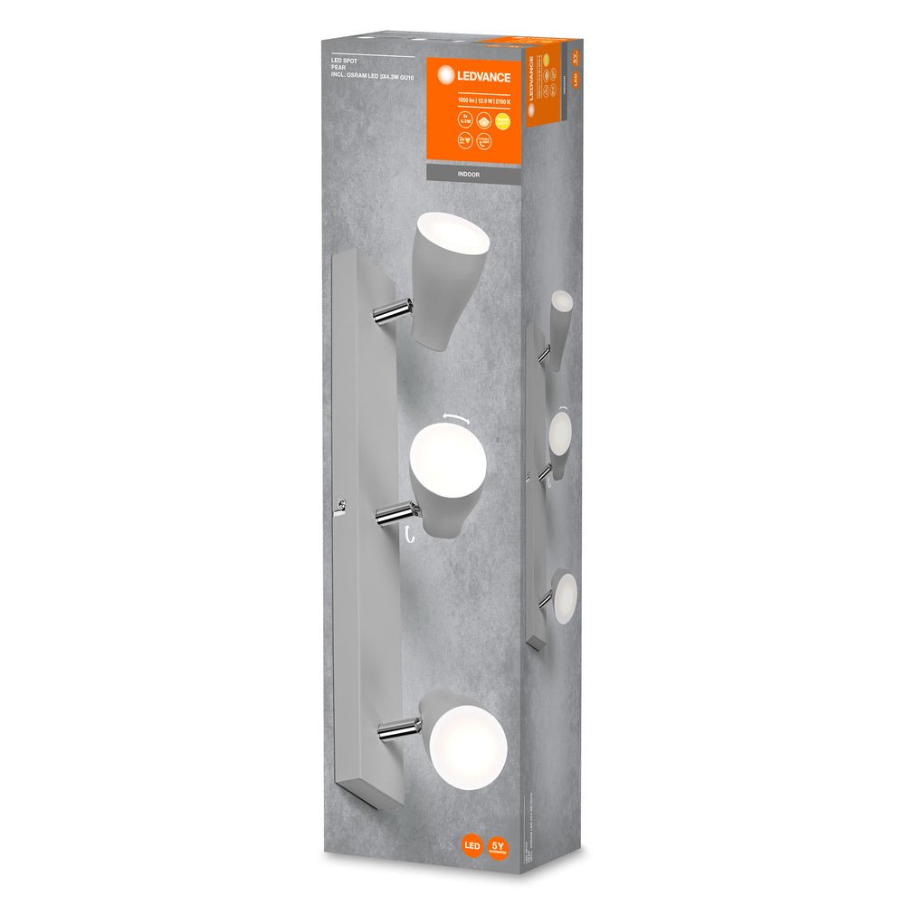 4058075826533 - LED stropní svítidlo šedé SPOT PEAR 12.9 W, teplá bílá - Stropní svítidlo - LEDVANCE e - shop