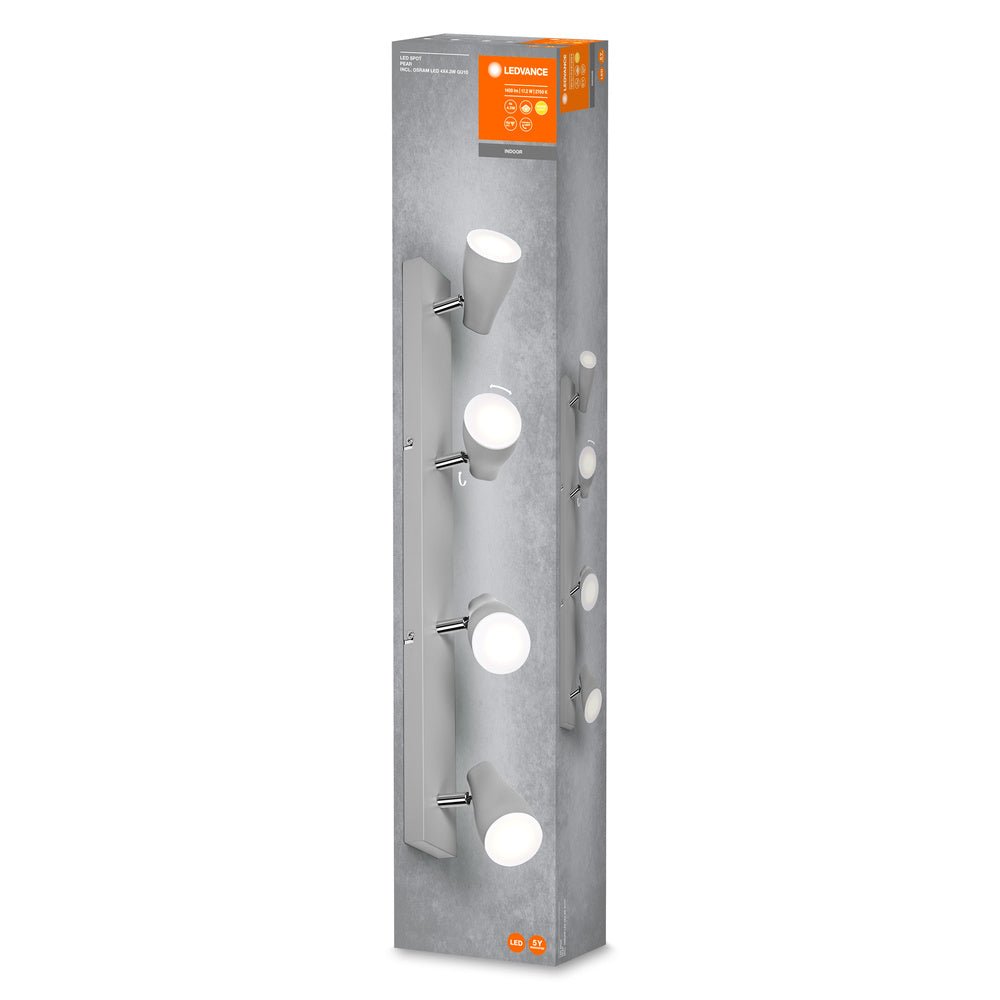 4058075826557 - LED stropní svítidlo šedé SPOT PEAR 17.2 W, teplá bílá - Stropní svítidlo - LEDVANCE e - shop