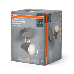 4099854473845 - LED stropní svítidlo šedé SPOT PEAR 4.3 W, teplá bílá OSRAM - Stropní svítidlo - LEDVANCE e - shop