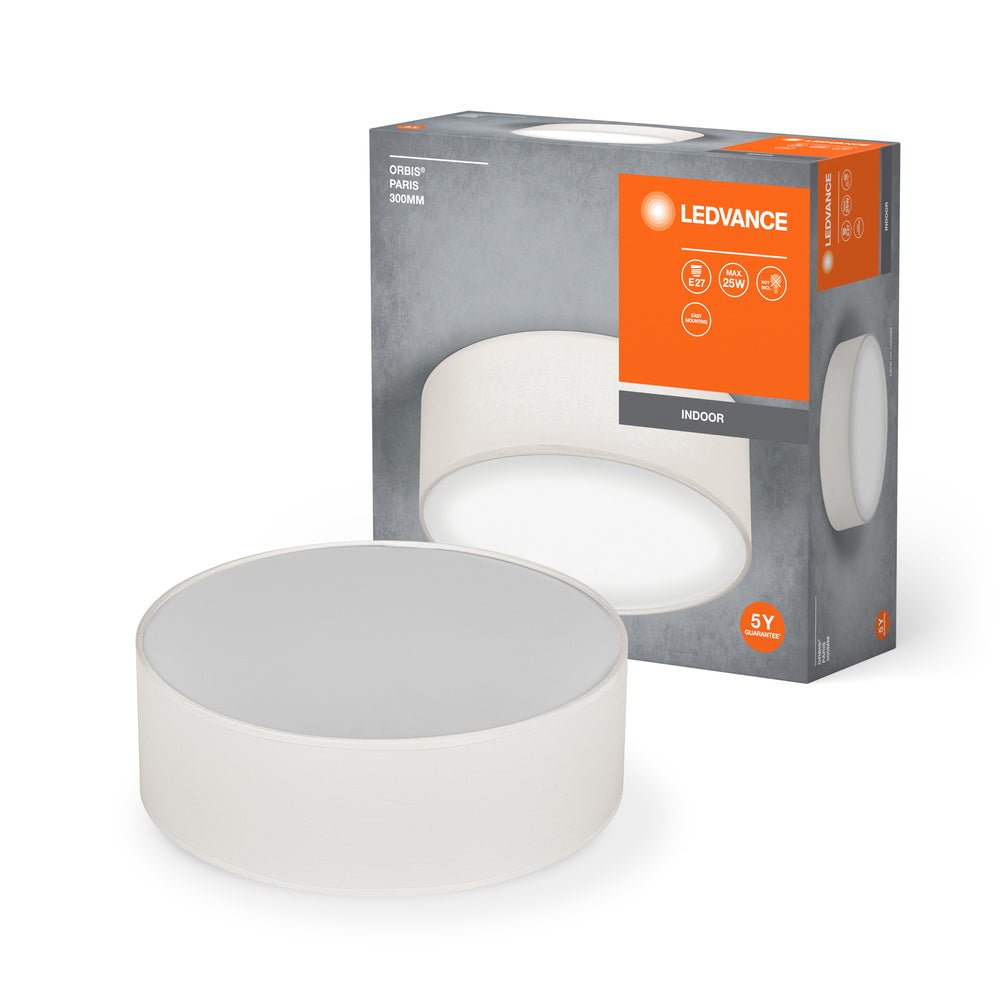 LED stropní svítidlo smetanové E27 ORBIS PARIS 300 mm