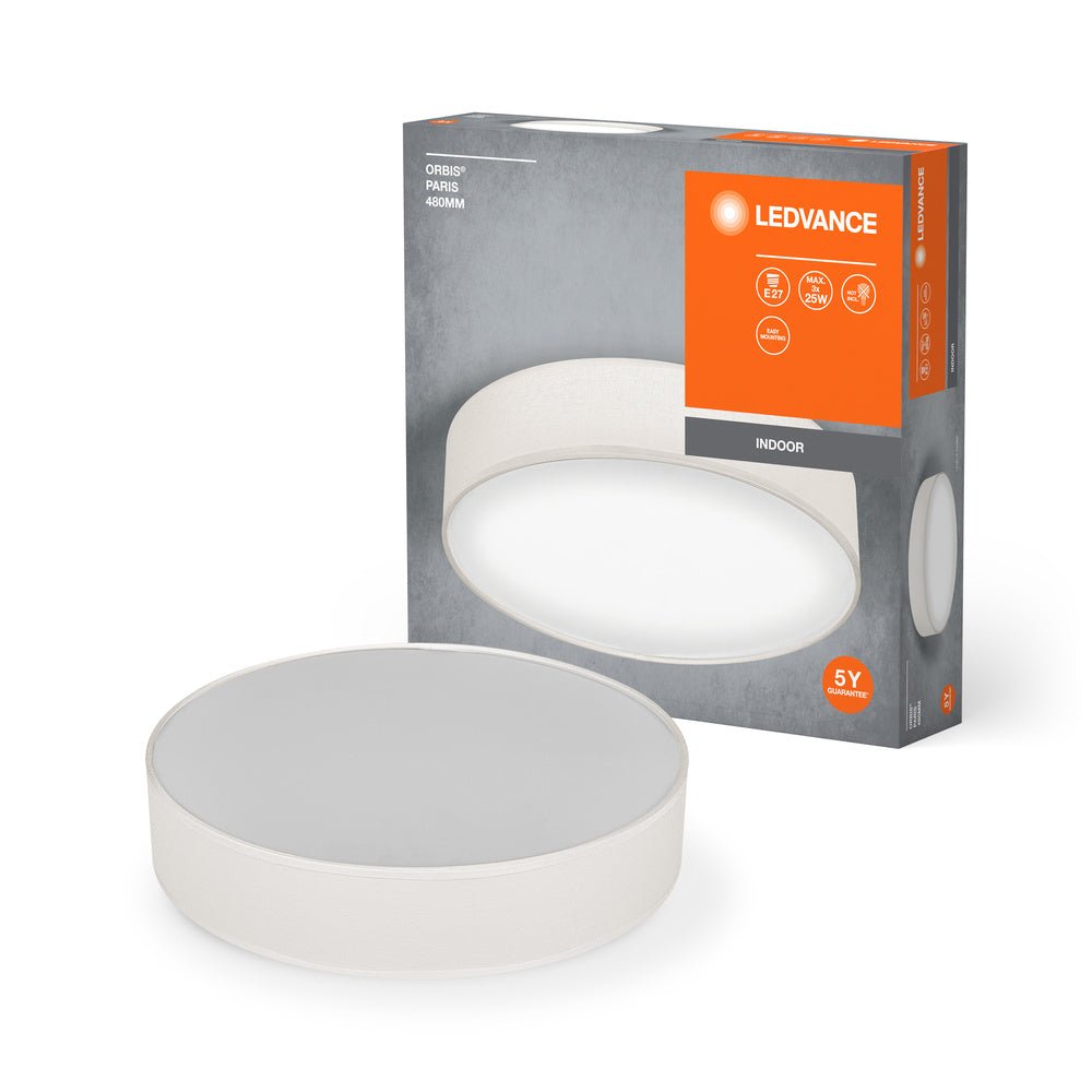 LED stropní svítidlo smetanové E27 ORBIS PARIS 480 mm