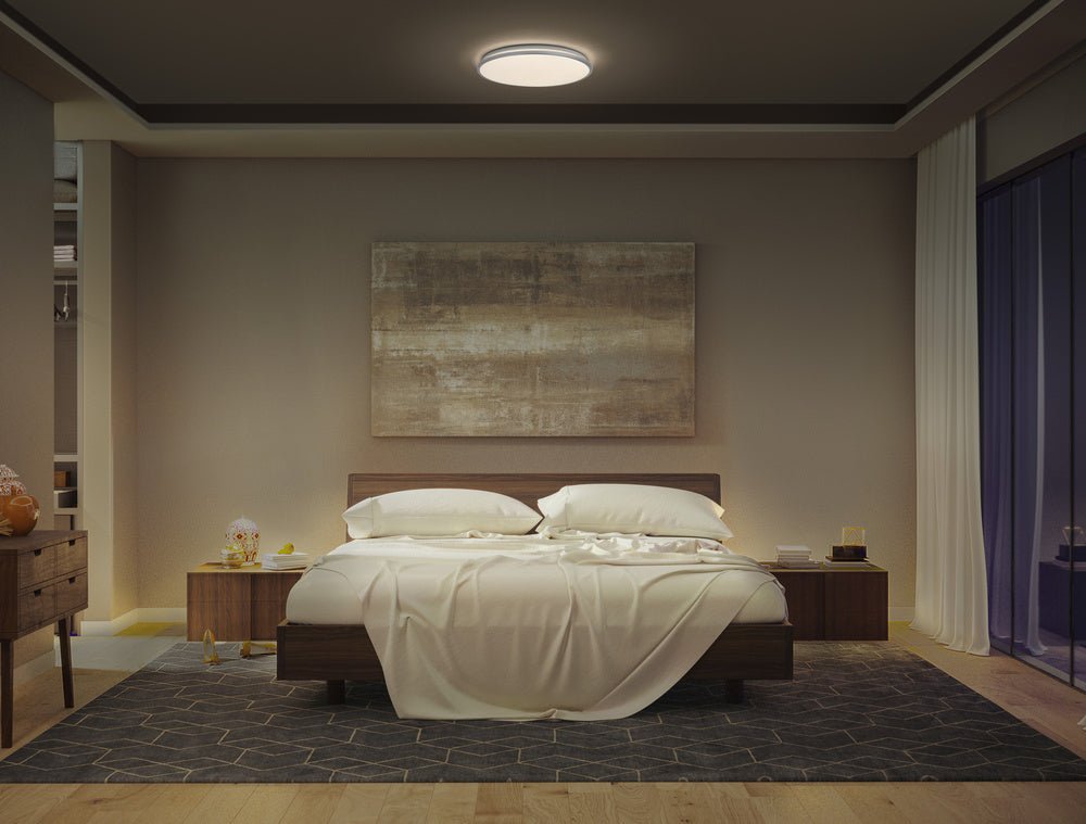 4058075829268 - LED stropní svítidlo stříbrné 16 W DUBLIN 300 mm, teplá bílá - Stropní svítidlo - LEDVANCE e - shop