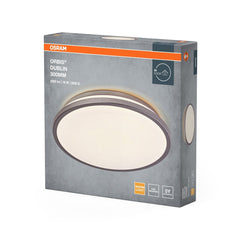 4099854447709 - LED stropní svítidlo stříbrné 16 W DUBLIN 300 mm, teplá bílá OSRAM - Stropní svítidlo - LEDVANCE e - shop