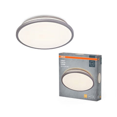 4099854447709 - LED stropní svítidlo stříbrné 16 W DUBLIN 300 mm, teplá bílá OSRAM - Stropní svítidlo - LEDVANCE e - shop
