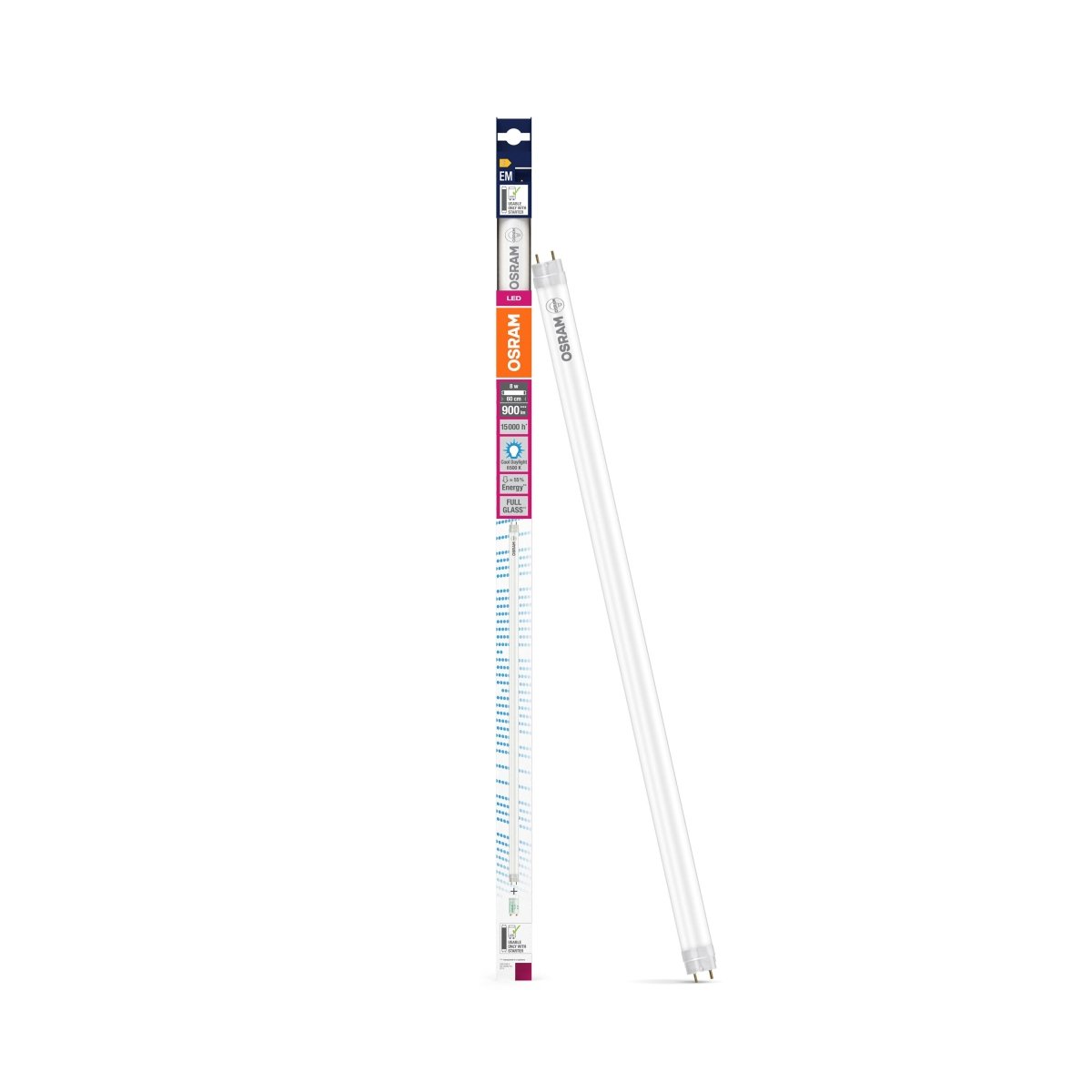 4099854438547 - LED trubice VALUE LED TUBE T8 18 EM, 600mm, 8W, Studená bílá - Czechia LEDVANCE e - shop