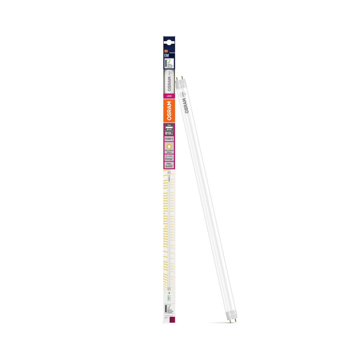 4099854438509 - LED trubice VALUE LED TUBE T8 18 EM, 600mm, 8W, Teplá bílá - Czechia LEDVANCE e - shop