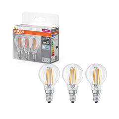 4099854514418 - LED žárovka Base Classic P 60 Filament, 5.9W, Denní bílá, Čirá, E14 - Czechia LEDVANCE e - shop