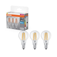 4099854514456 - LED žárovka Base Classic P 60 Filament, 5.9W, Studená bílá, Čirá, E14 - Czechia LEDVANCE e - shop