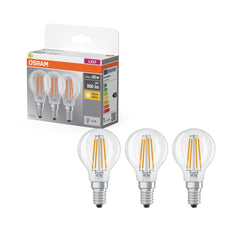 4099854514395 - LED žárovka Base Classic P 60 Filament, 5.9W, Teplá bílá, Čirá, E14 - Czechia LEDVANCE e - shop