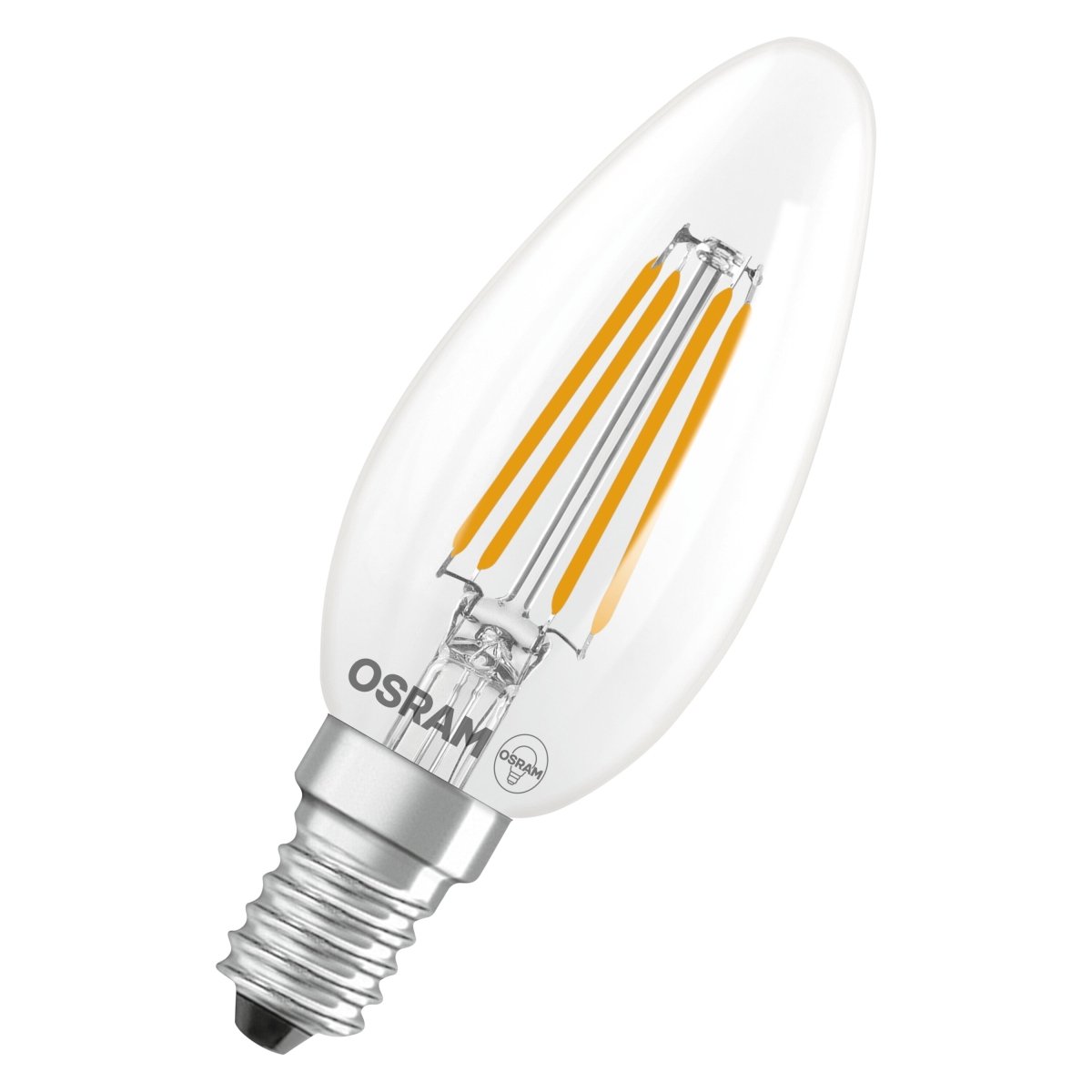 4099854477447 - LED žárovka Classic B 40 Filament DIM, Třída B, 2.5W, Teplá bílá, Čirá, E14 - Czechia LEDVANCE e - shop