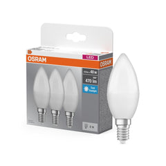 4099854514333 - LED žárovka CLASSIC B 40W, 4.9W, Studená bílá, Matná, E14, Triple Pack - Czechia LEDVANCE e - shop