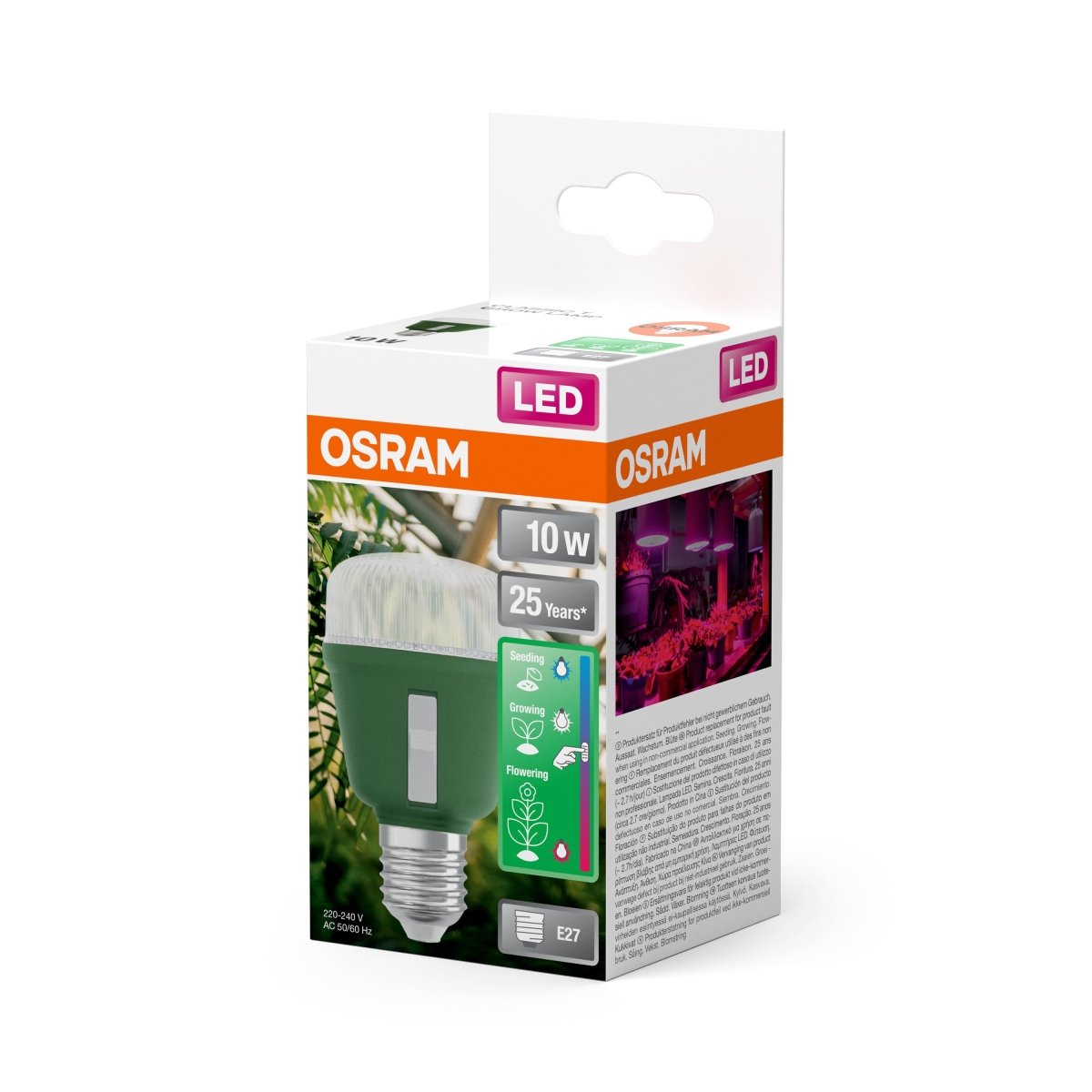 4058075845787 - LED žárovka pro pěstování rostlin Star Grow Lamp T 60, 10W, Čirá, E27 - Czechia LEDVANCE e - shop