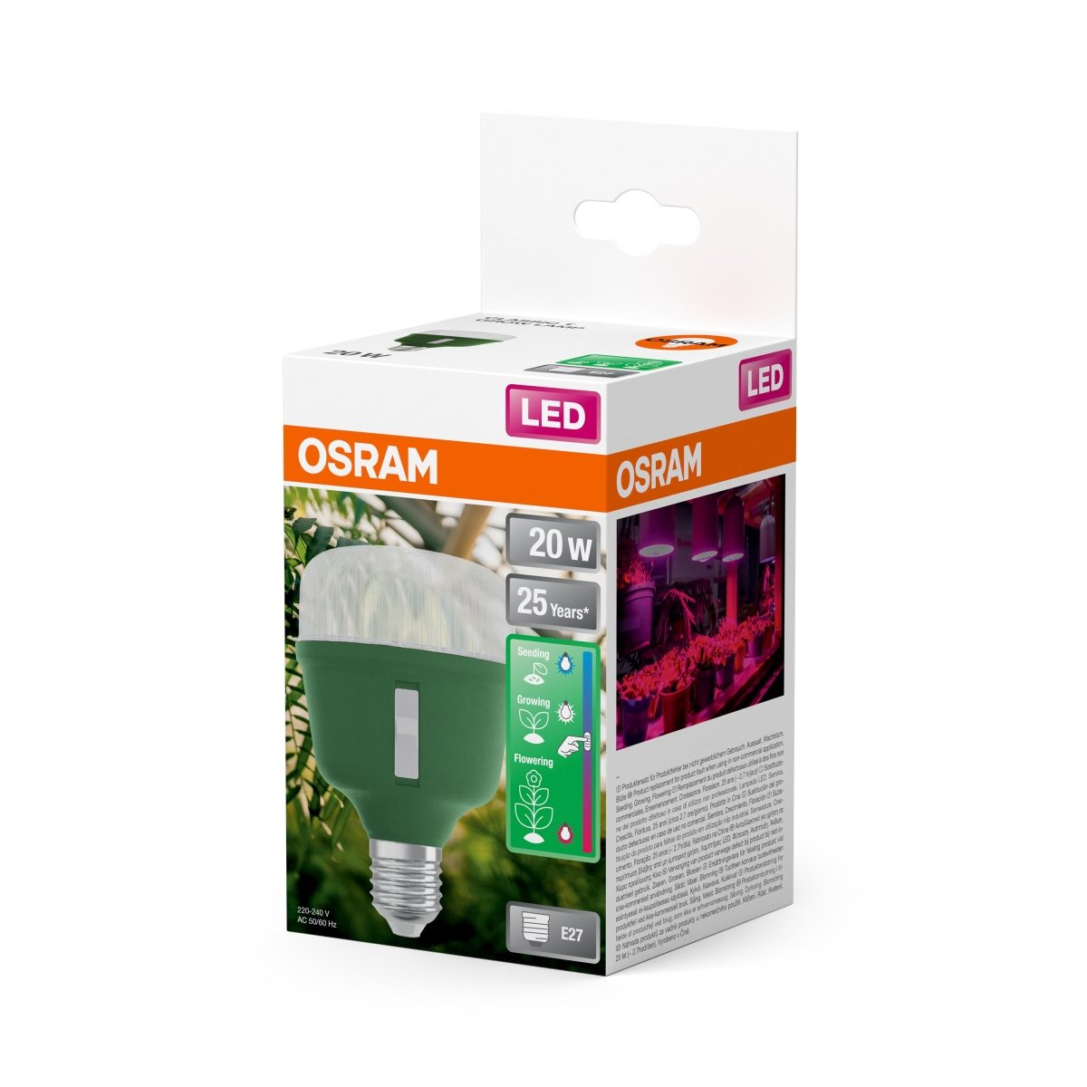 4058075845800 - LED žárovka pro pěstování rostlin Star Grow Lamp T 80, 20W, Čirá, E27 - Czechia LEDVANCE e - shop