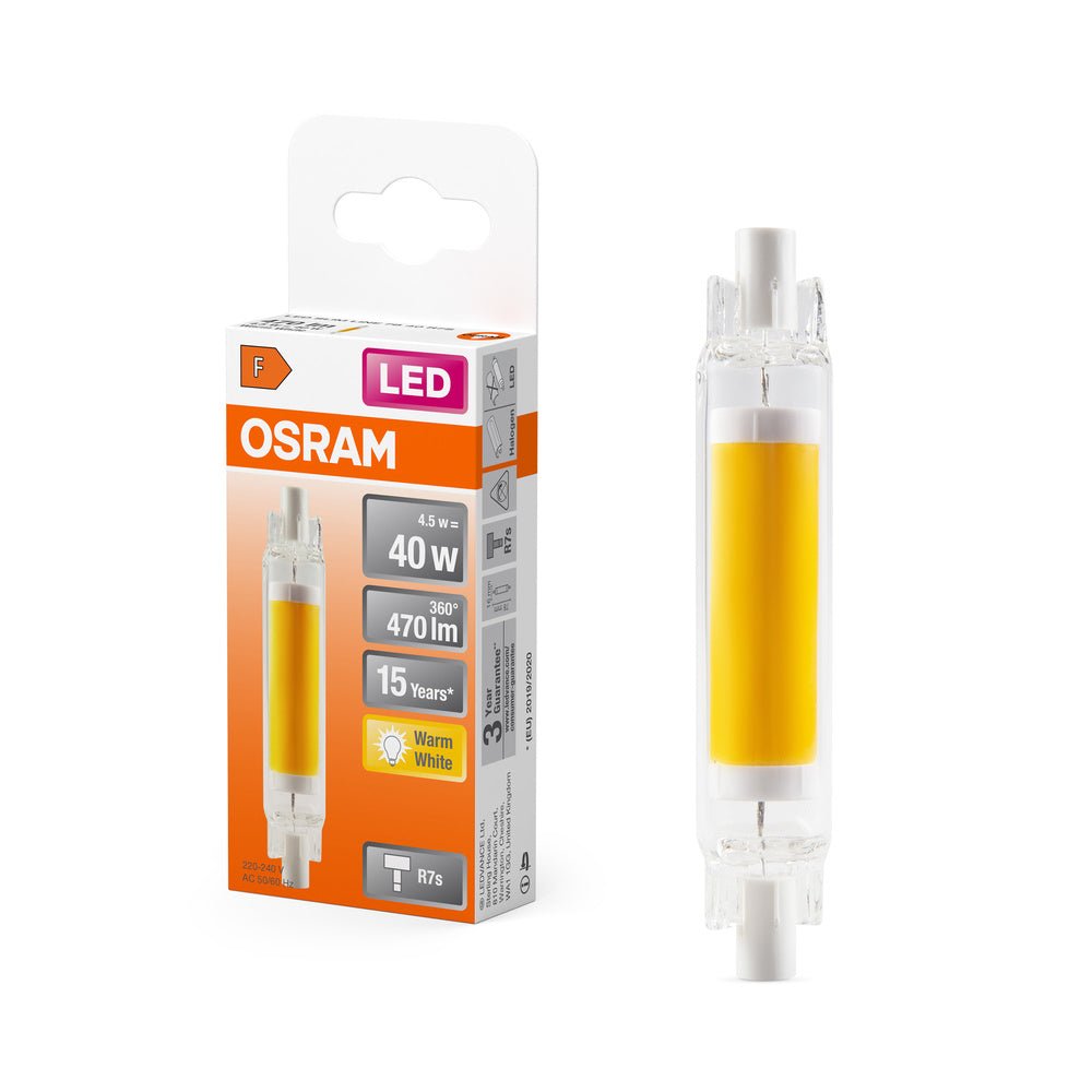 LED žárovka R7s 4.5W SLIM LINE, teplá bílá