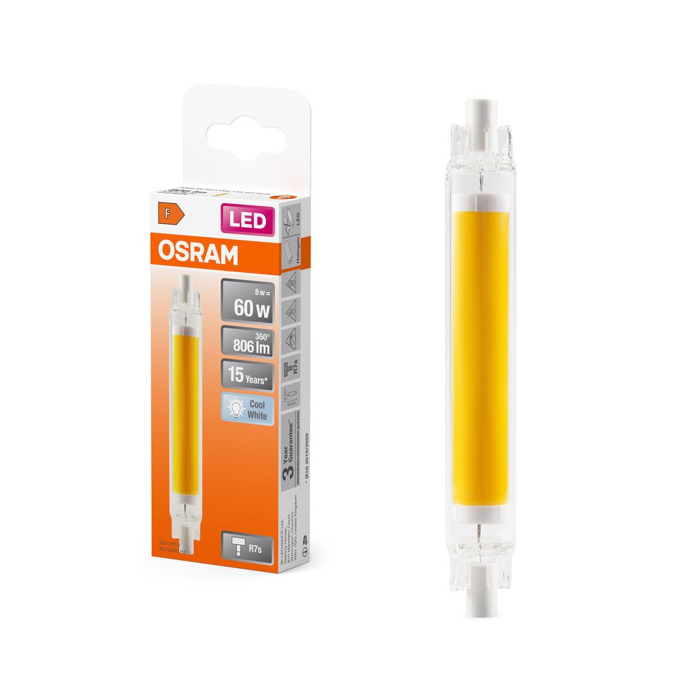 LED žárovka R7s 8W SLIM LINE, studená bílá