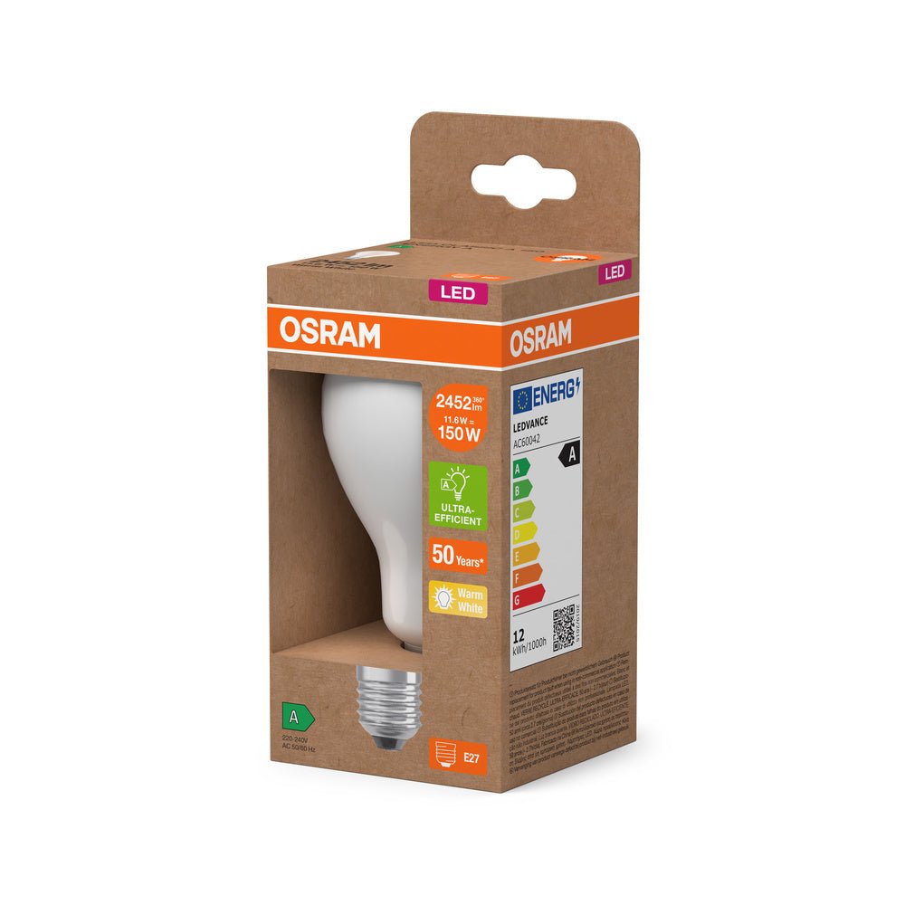 4058075839182 - LED žárovka ultra účinná E27 11.6W CLASSIC A, teplá bílá - Žárovka - LEDVANCE e - shop