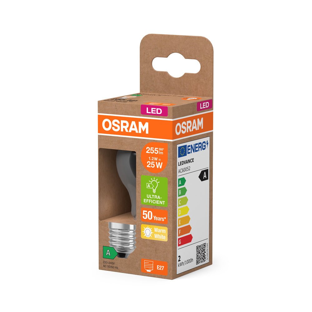 4058075839342 - LED žárovka ultra účinná E27 1.2W CLASSIC P, teplá bílá - Žárovka - LEDVANCE e - shop