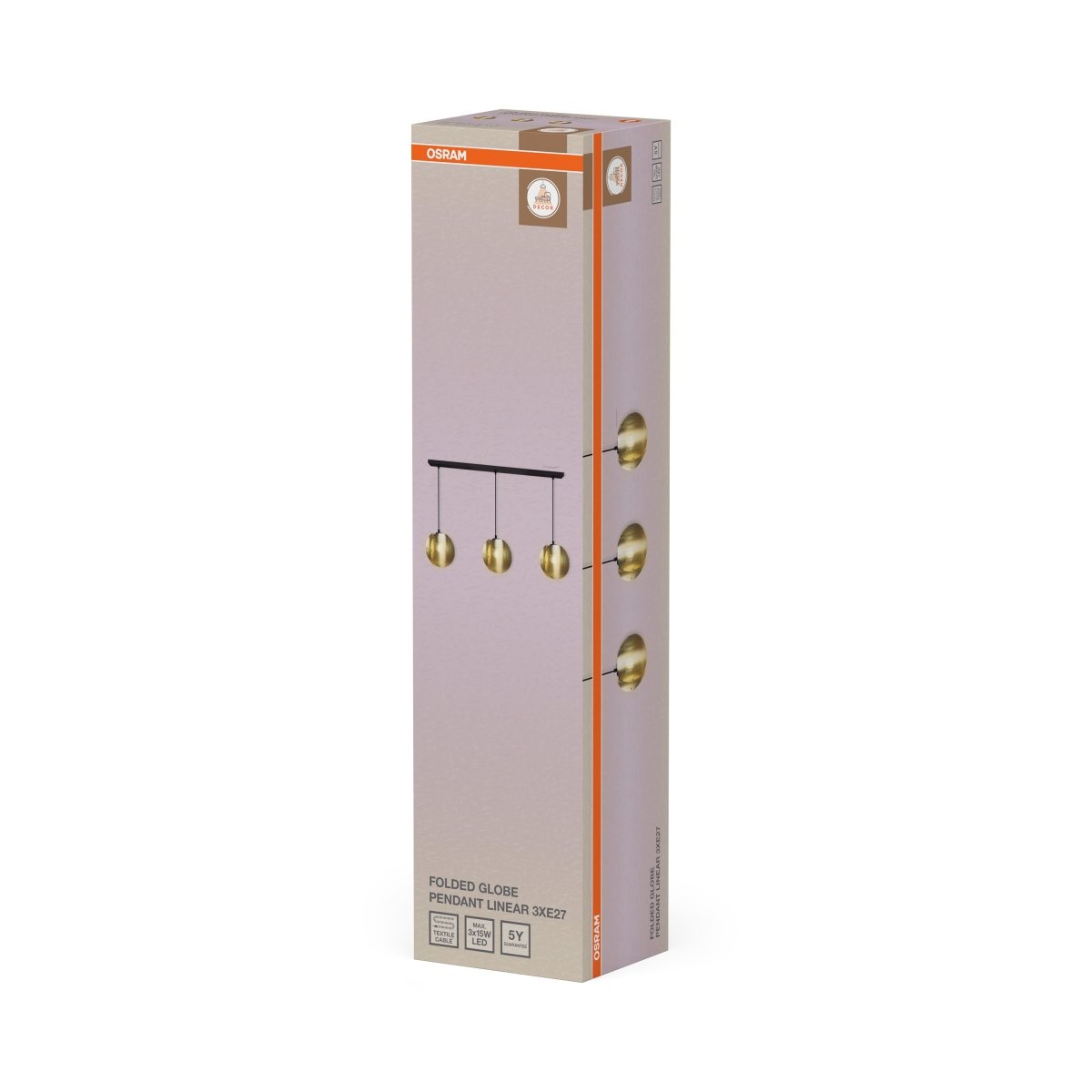 4058075852297 - Lineární závěsná lampa Globe Gold 3xE27 - Závěsné - Czechia LEDVANCE e - shop