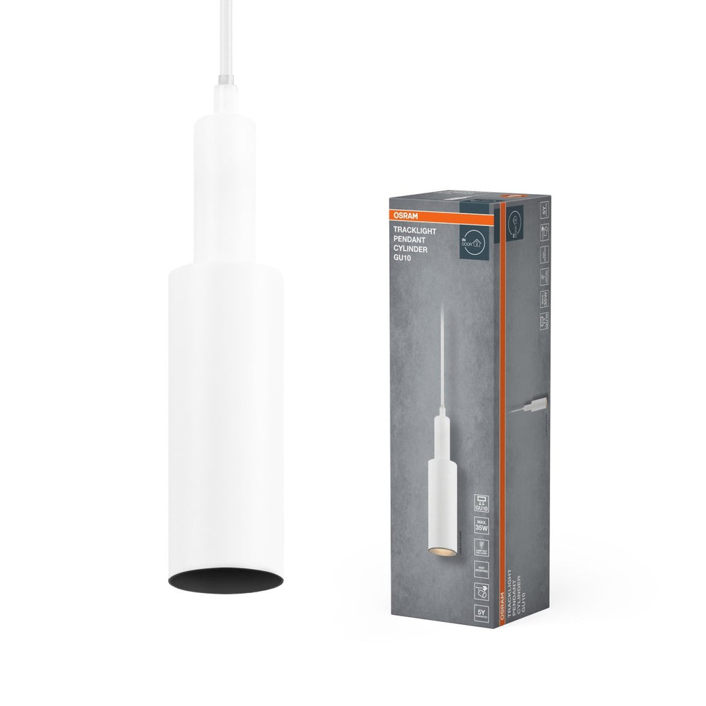 Lustr bílýU10 TRACKLIGHT PENDANT CYLINDER OSRAM