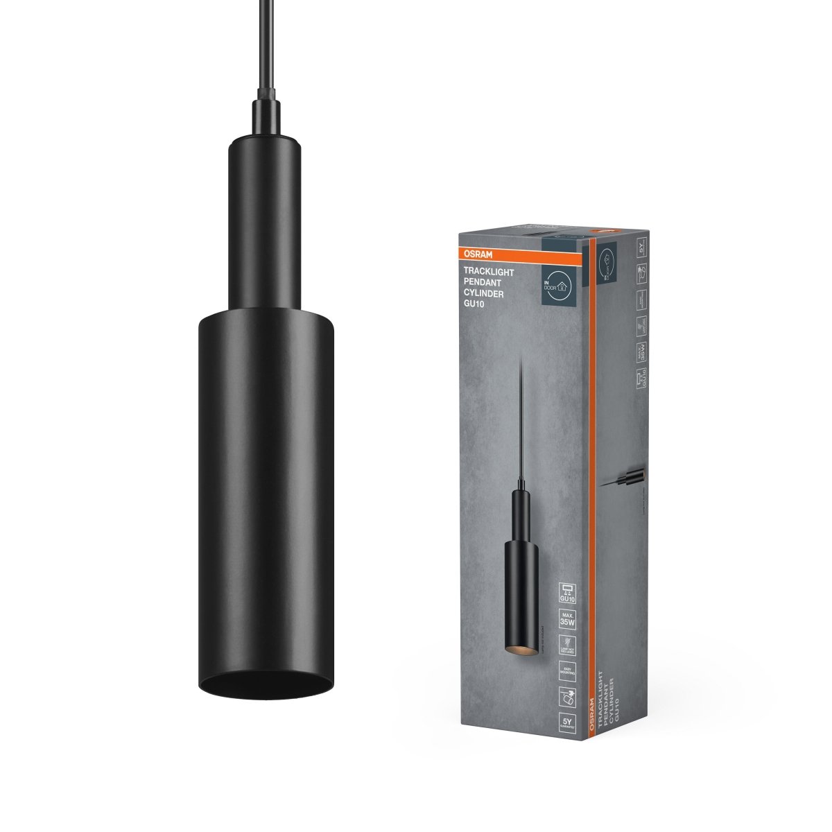 4099854455223 - Lustr černýU10 TRACKLIGHT PENDANT CYLINDER OSRAM - Lustr - LEDVANCE e - shop