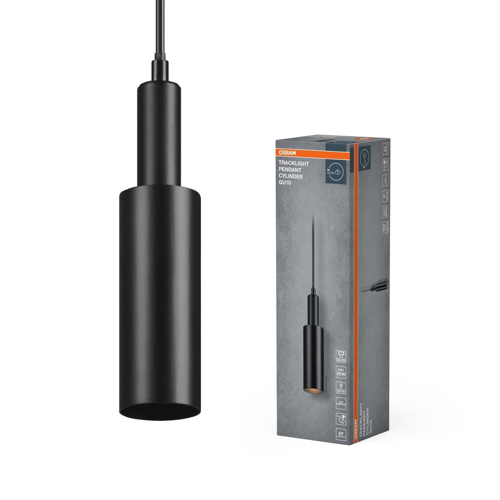Lustr černýU10 TRACKLIGHT PENDANT CYLINDER OSRAM
