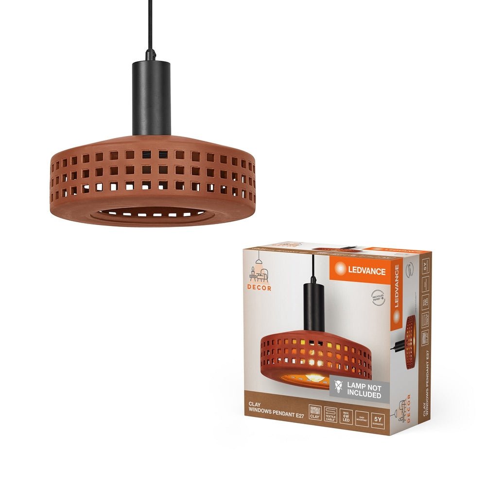Lustr dekorativní 4x E27 6W CLAY WINDOWS PENDANT