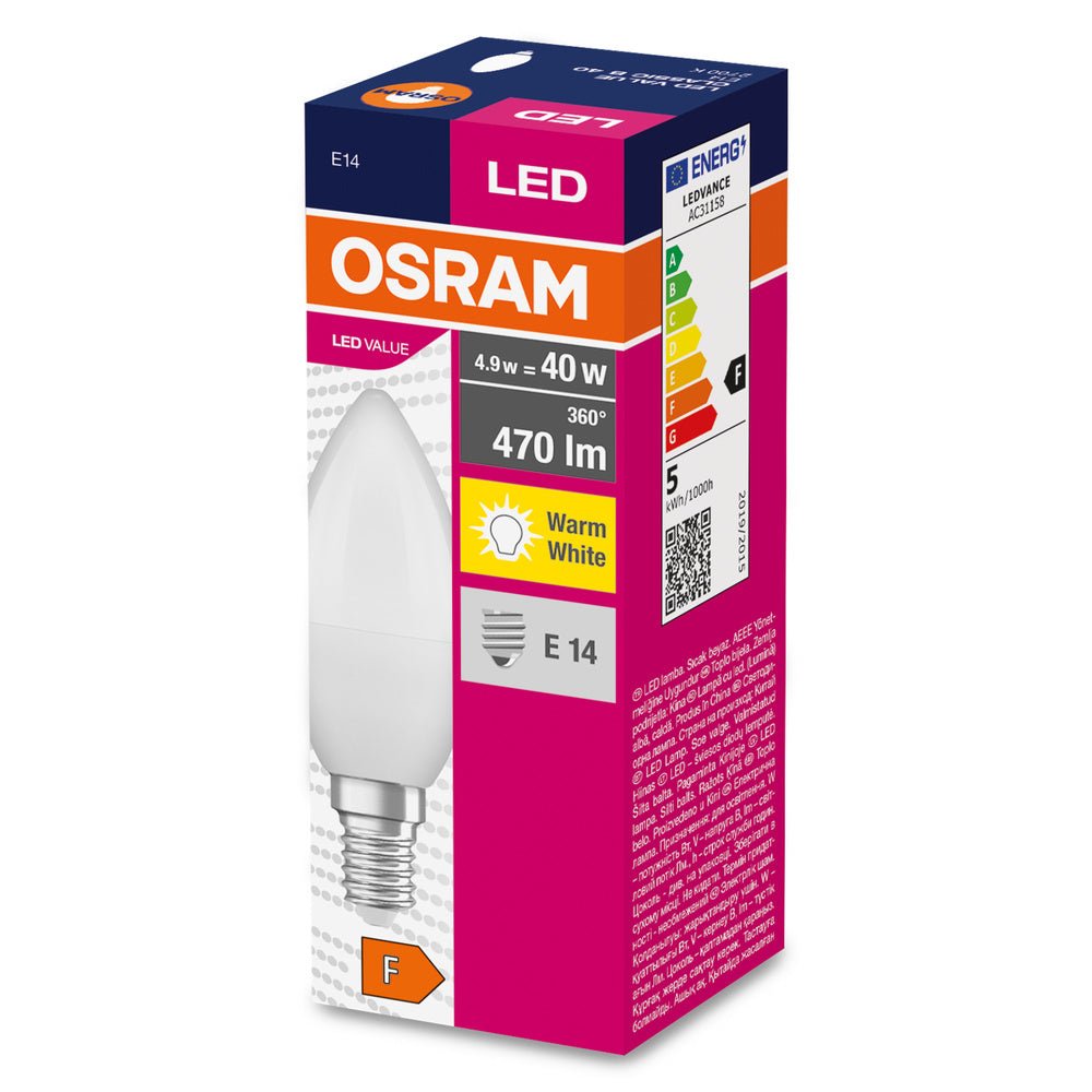 4052899326453 - Matná LED žárovka E14 4.9 W 470 lm CLASSIC B, teplá bílá - Žárovka - LEDVANCE e - shop