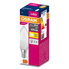 4058075628038 - Matná LED žárovka E14 4.9 W CLASSIC B, teplá bílá - Žárovka - LEDVANCE e - shop