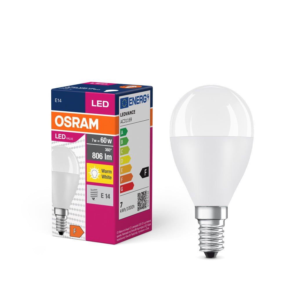 Matná LED žárovka E14 7 W CLASSIC P, teplá bílá