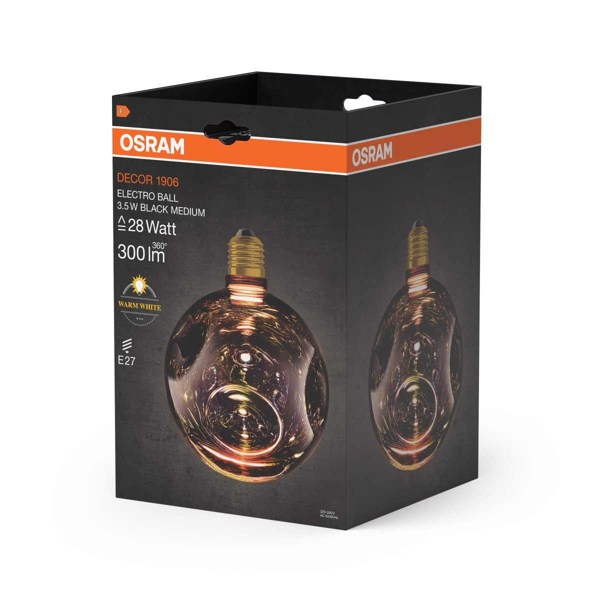 4099854607370 - Matná LED žárovka E27 3,5 W DECOR LAMP, černá, náhrada 28 W - Žárovka - Czechia LEDVANCE e-shop