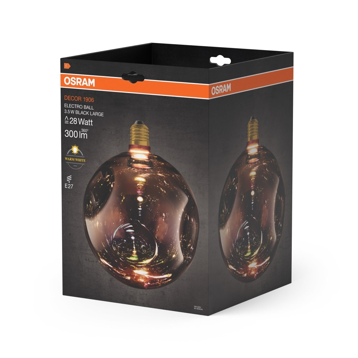 4099854607479 - Matná LED žárovka E27 3,5 W DECOR LAMP, černá, velká - Žárovka - Czechia LEDVANCE e-shop