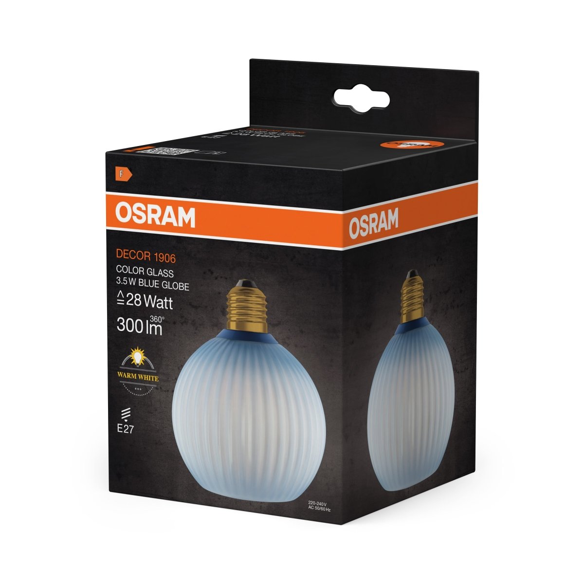 4099854608957 - Matná LED žárovka E27 3,5 W DECOR LAMP, modrá, barevná kulatá - Žárovka - Czechia LEDVANCE e-shop