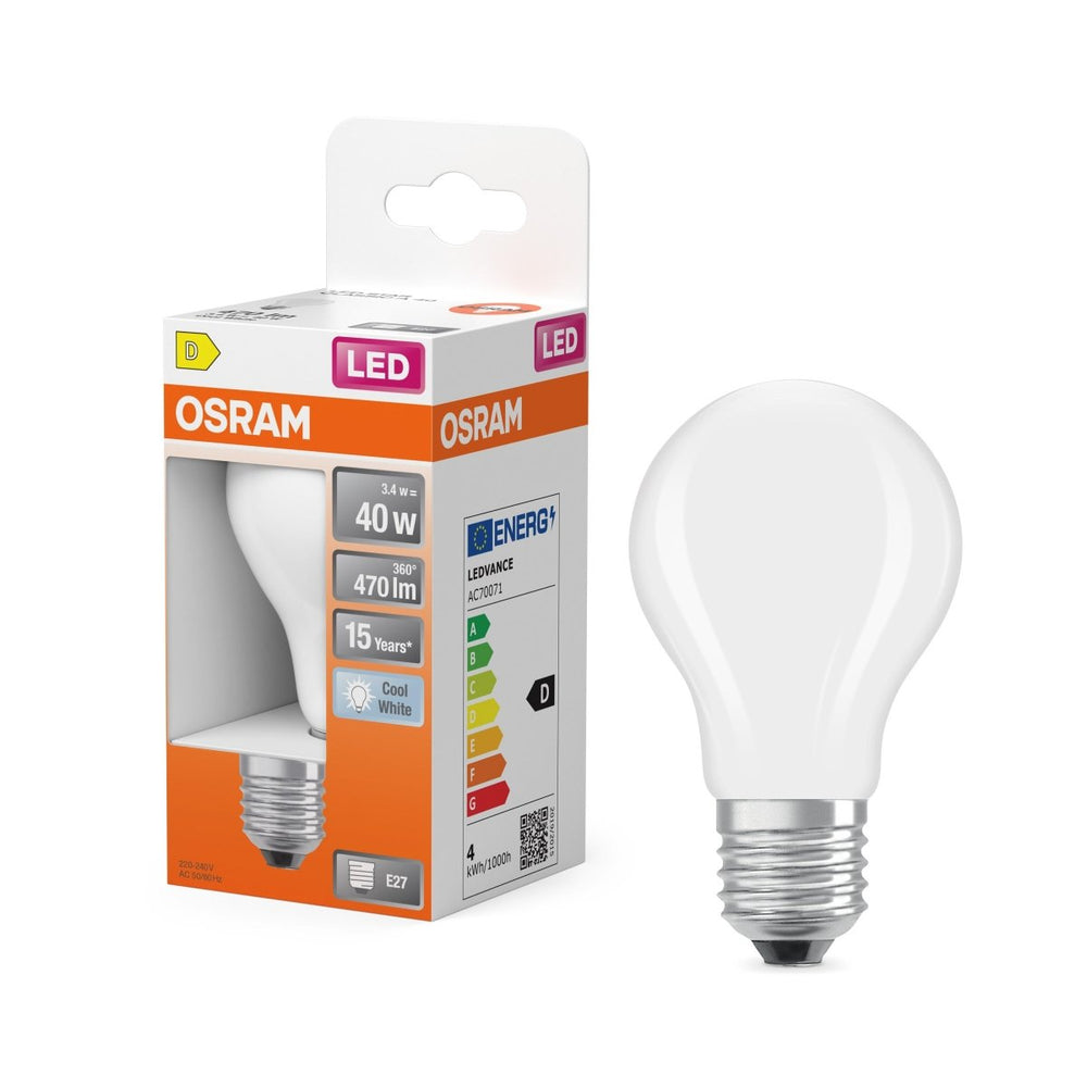 Matná LED žárovka E27 4 W STAR, studená bílá OSRAM