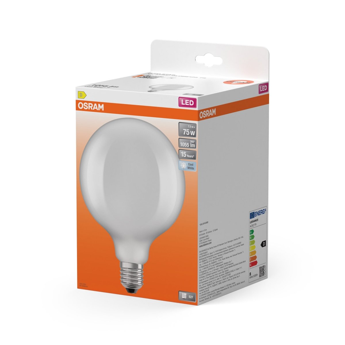 4099854769184 - Matná LED žárovka E27 STAR 7,5 W, studená bílá, náhrada 75 W - Žárovka - Czechia LEDVANCE e-shop