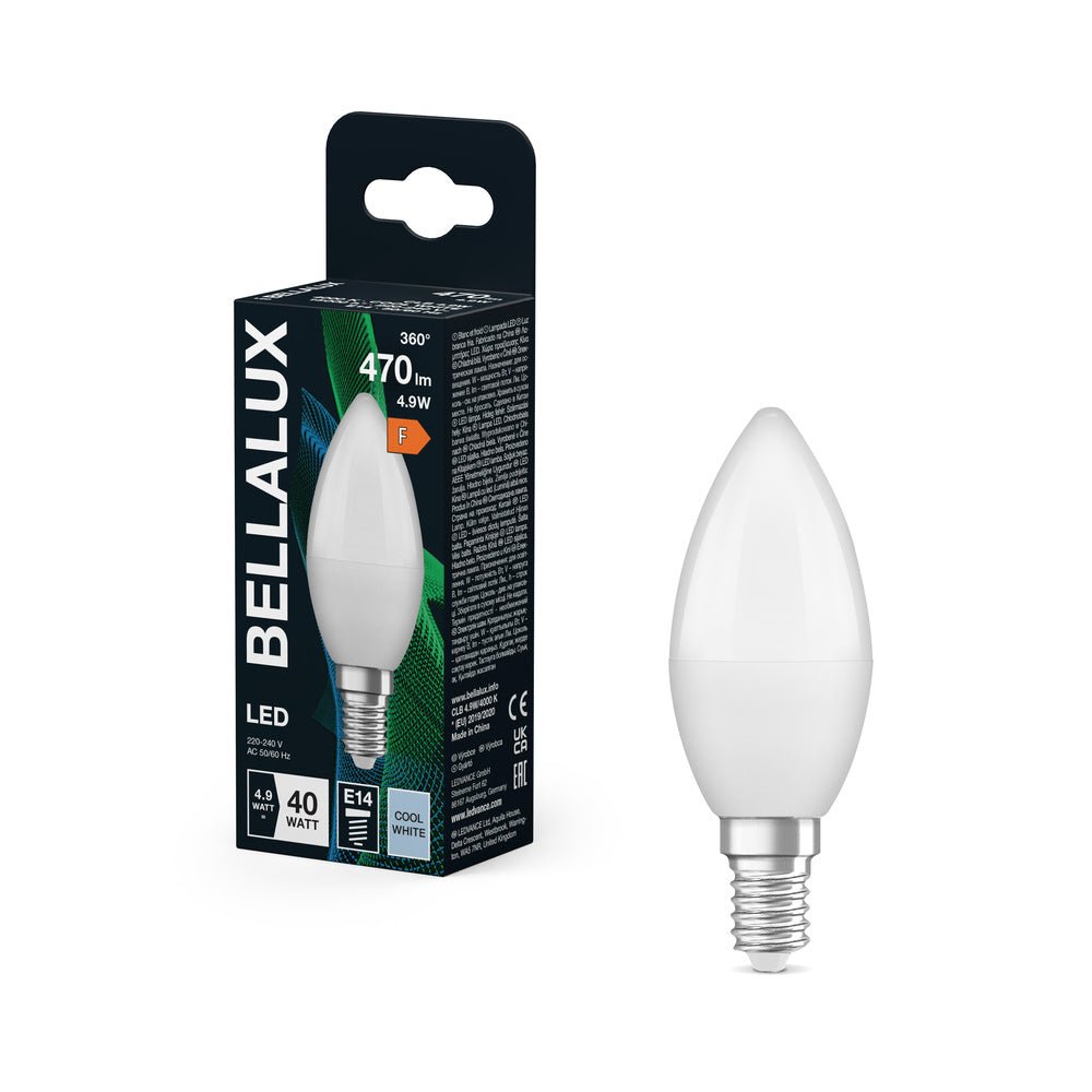 4058075128262 - Matná LED žárovka svíčková E14 4.9W CLASSIC B, studená bílá - Žárovka - LEDVANCE e - shop