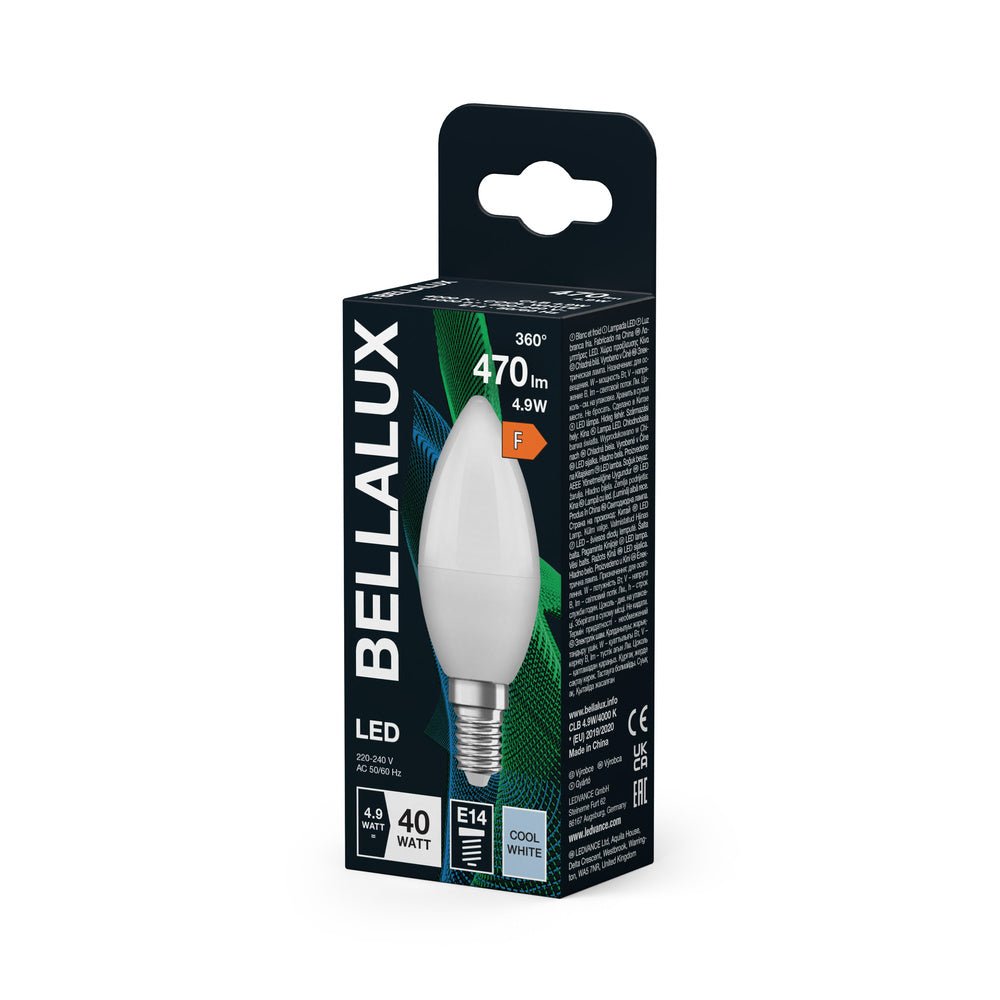 4058075128262 - Matná LED žárovka svíčková E14 4.9W CLASSIC B, studená bílá - Žárovka - LEDVANCE e - shop