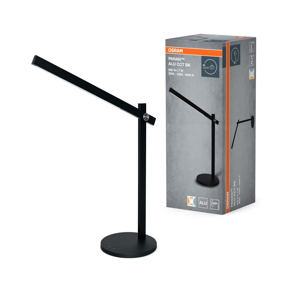 4099854507434 - Minimalistické stolní LED světlo PANAN ALU nastavitelná bílá OSRAM - Stolní lampa - Czechia LEDVANCE e - shop