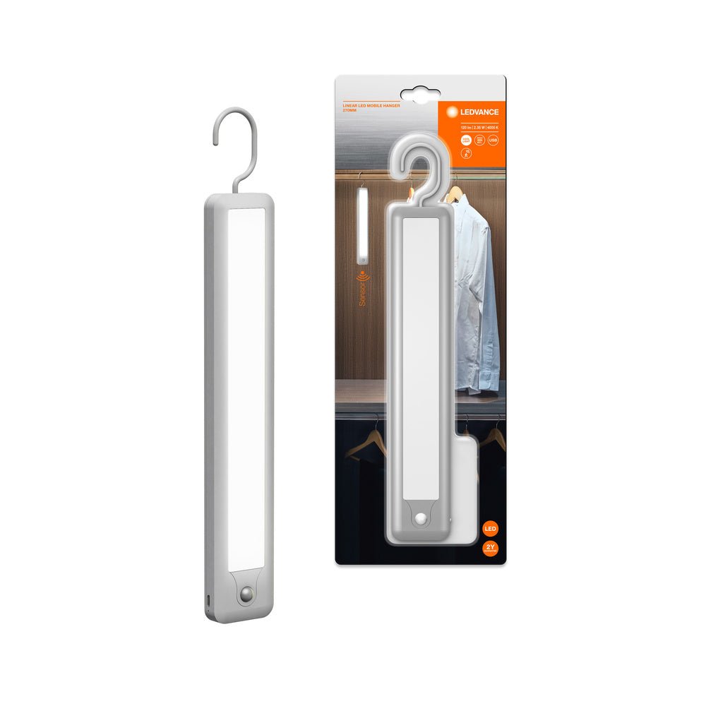 Mobilní LED svítidlo do skříne s věšákem MOBILE HANGER USB