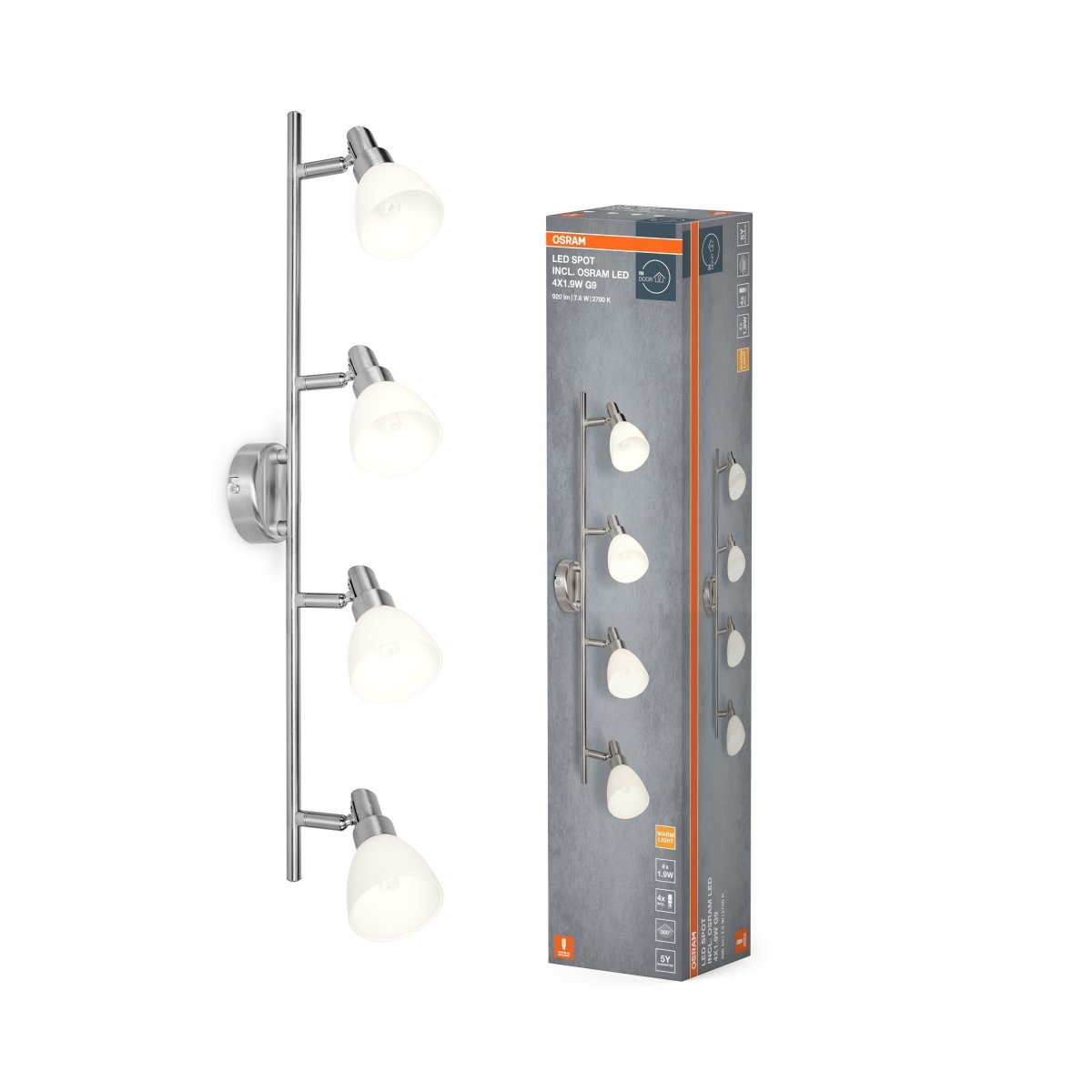 4099854473340 - Moderní LED Stropní svítidlo 4x1 LED SPOT teplá bílá OSRAM - Stropní svítidlo - LEDVANCE e - shop