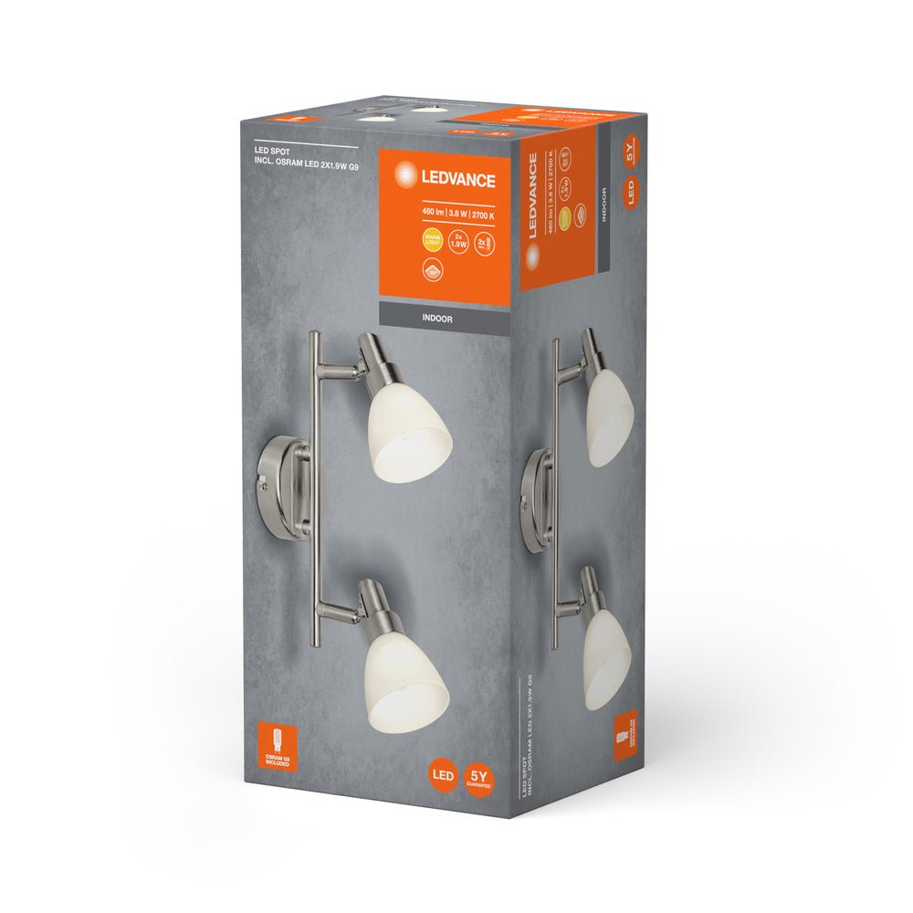 4058075540644 - Moderní LED Stropní svítidlo LED SPOT 2x1.9W, teplá bílá - Stropní svítidlo - LEDVANCE e - shop